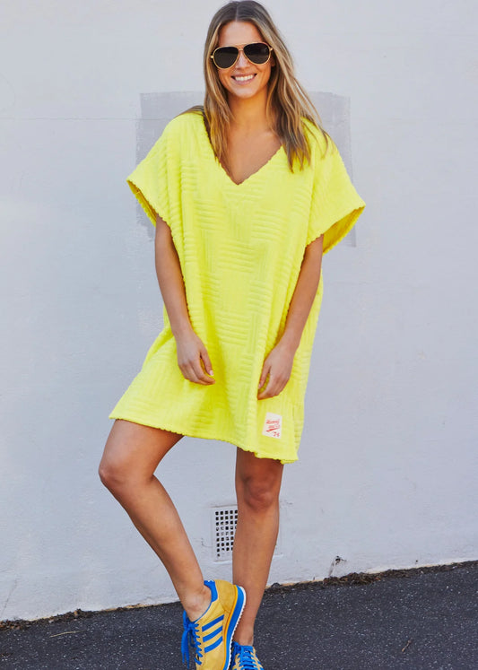 Salt & Sunshine Towelling Cover-Up Yellow