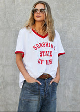 Load image into Gallery viewer, Sunshine State Of Mind Ringer Tee White