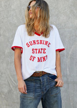 Load image into Gallery viewer, Sunshine State Of Mind Ringer Tee White