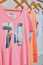 Load image into Gallery viewer, Retro V Neck Tee - Hot Pink