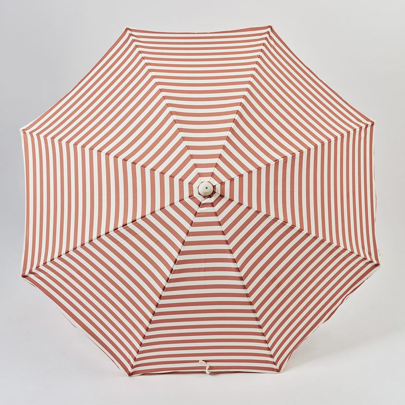 Luxe Beach Umbrella Tierra Clay Stripe