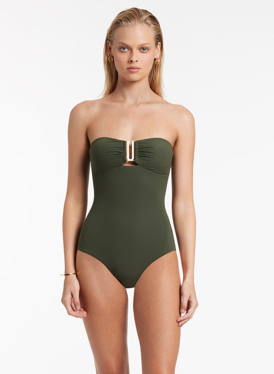 Bandeau Onepiece Olive