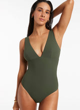 Load image into Gallery viewer, JETSET Plunge Onepiece Olive