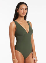 Load image into Gallery viewer, JETSET Plunge Onepiece Olive