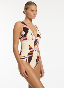 Shadow Palm Plunge One Piece Port