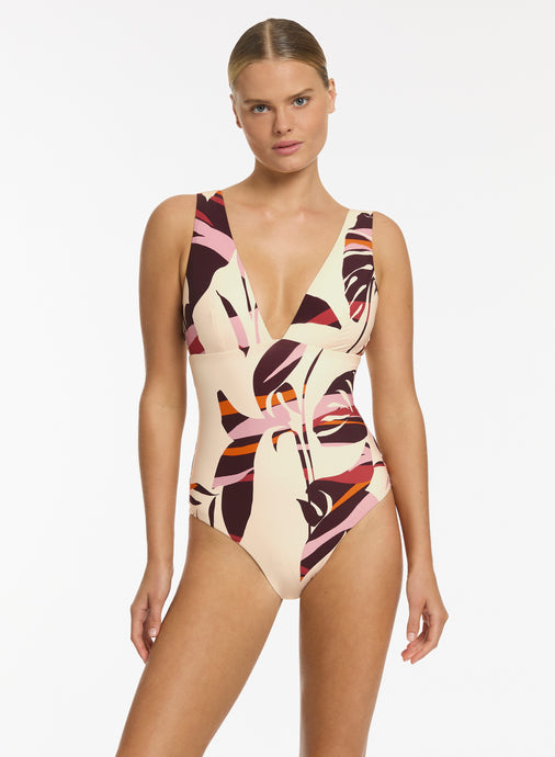Shadow Palm Plunge One Piece Port