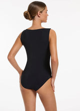 Load image into Gallery viewer, Jetset Boat Neck one piece Black