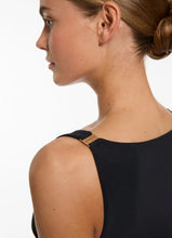 Load image into Gallery viewer, Jetset Boat Neck one piece Black