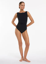 Load image into Gallery viewer, Jetset Boat Neck one piece Black