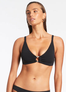 Isla Rib C-D Tri Top Black