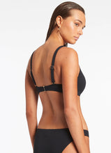 Load image into Gallery viewer, Isla Rib C-D Tri Top Black