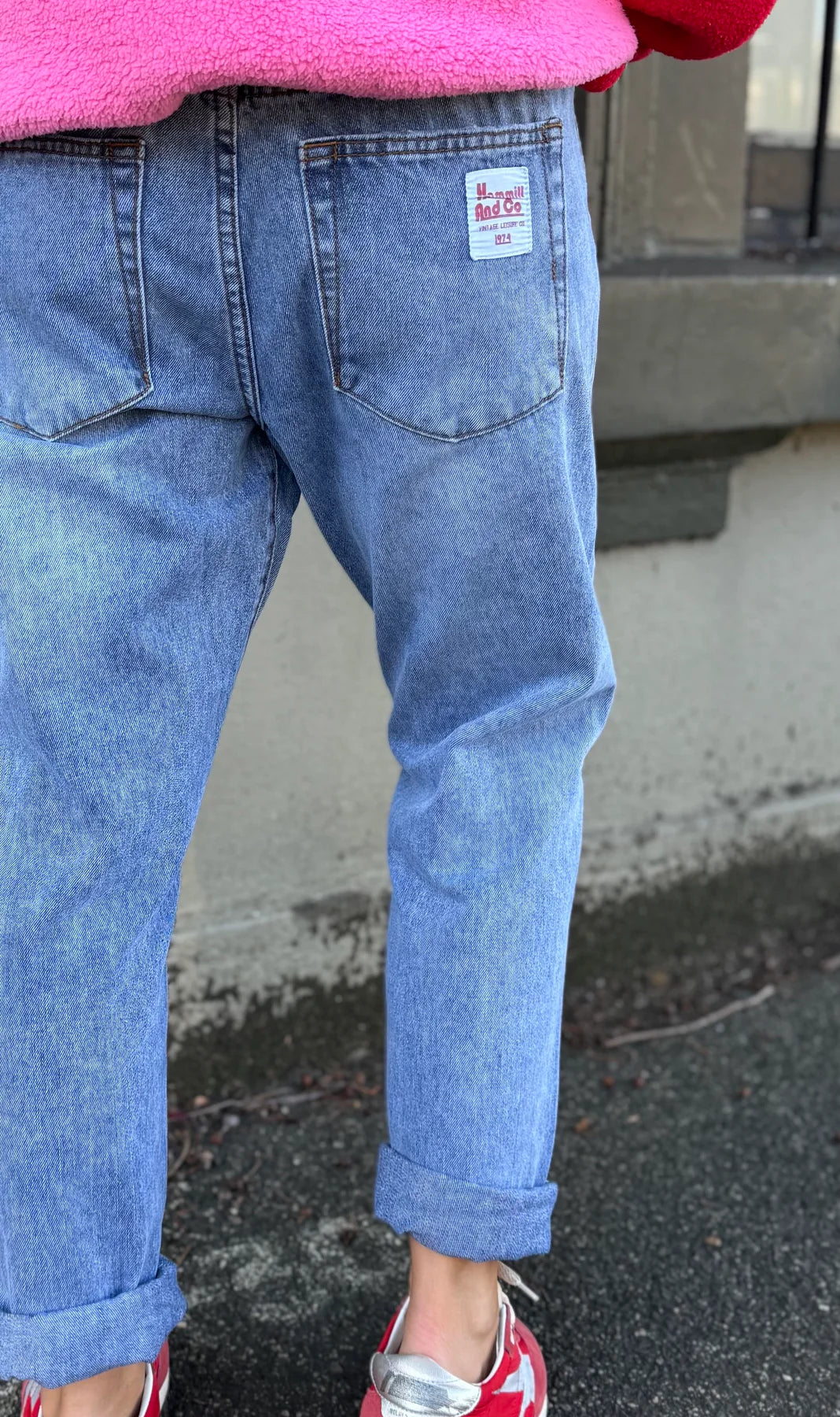 STONEWASH TRACK JEAN