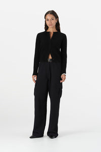 Rue Knit Cardi Black