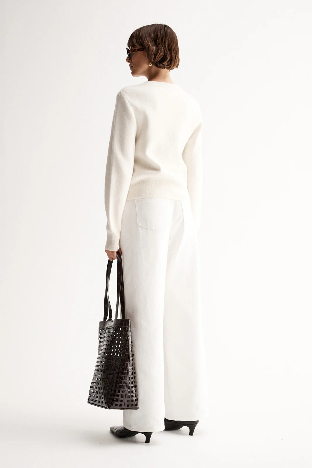 Saschia Knit Cardigan White Marle