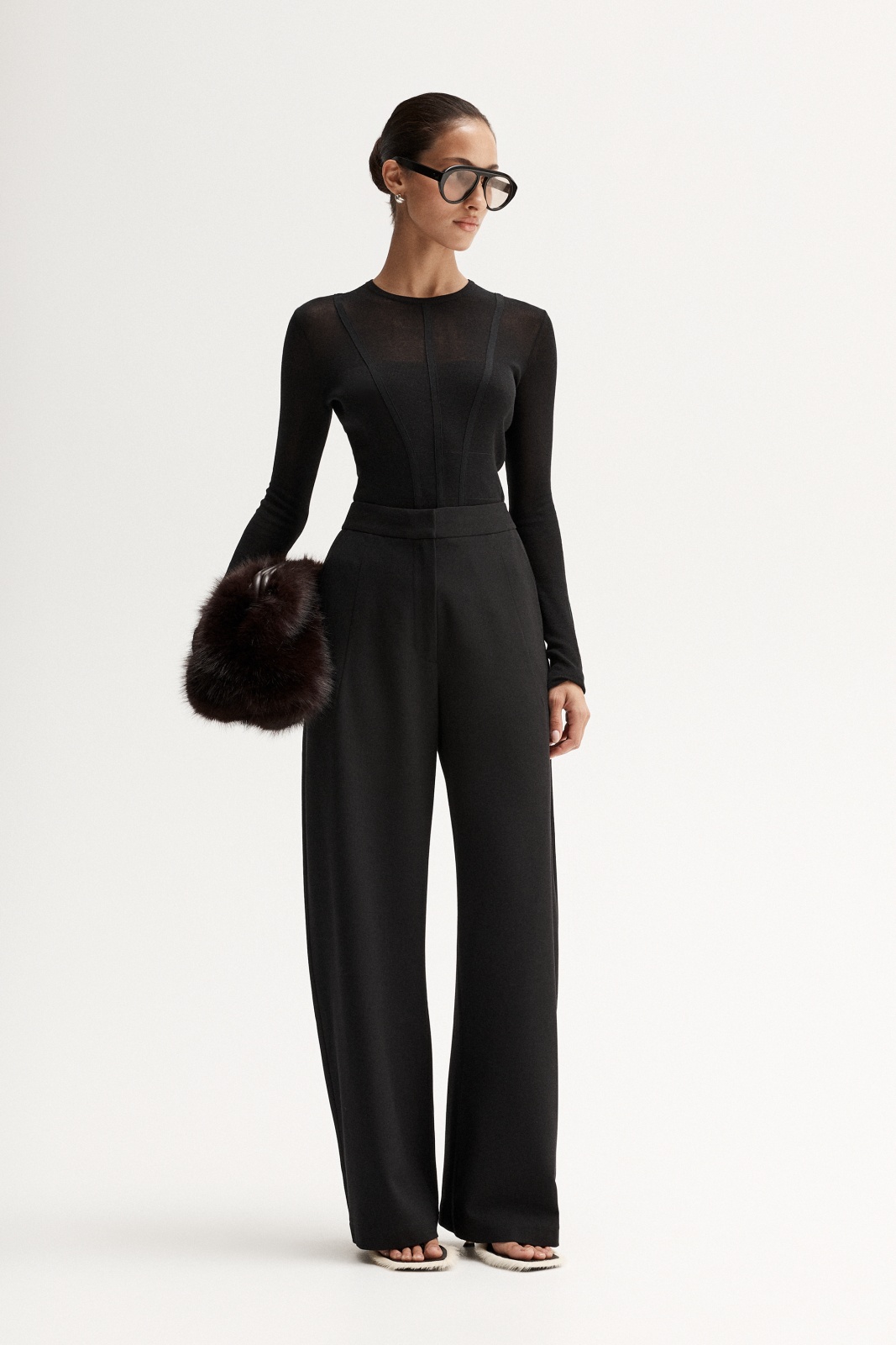 Silia Knit Top Black