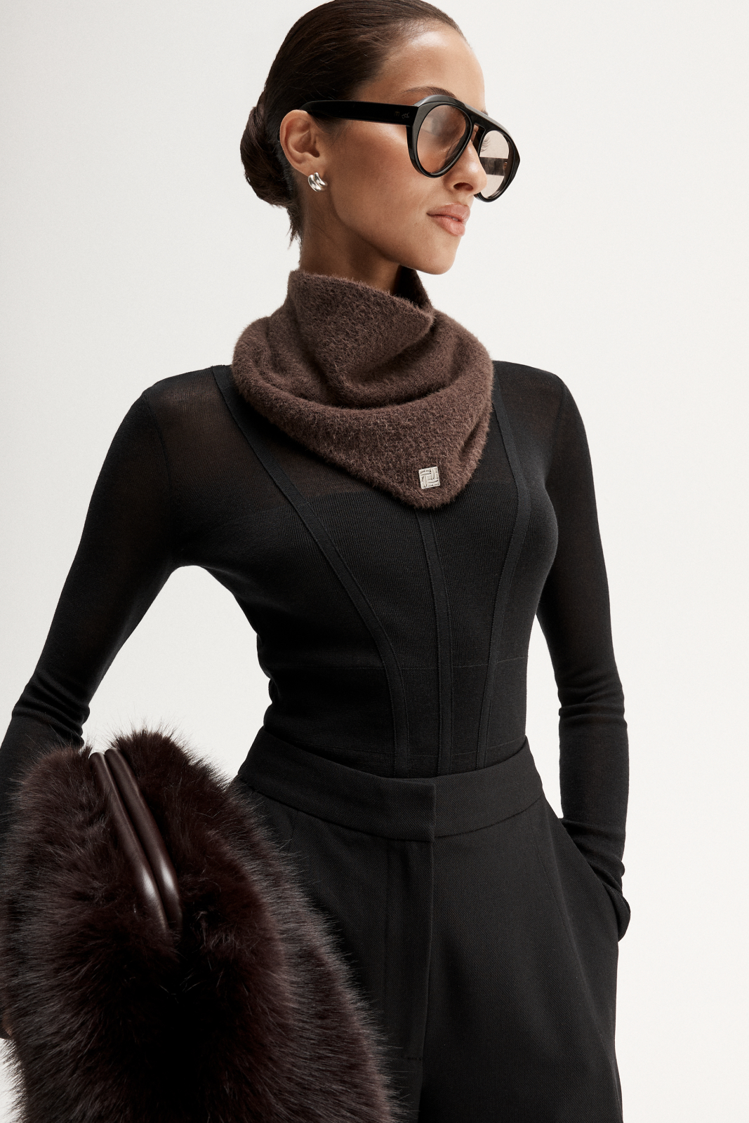Silia Knit Top Black