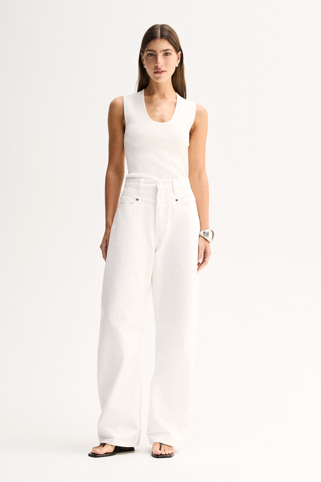 Hayes Knit Top White