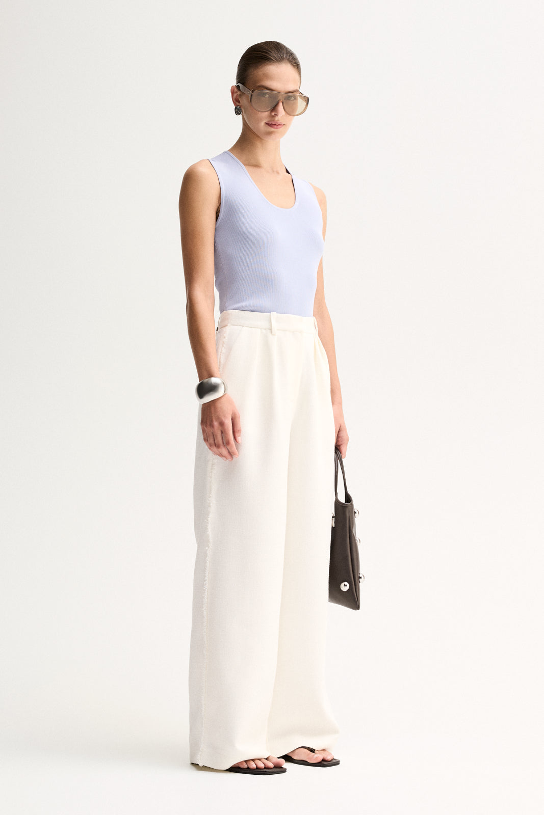 Hayes Knit Top Pale Blue
