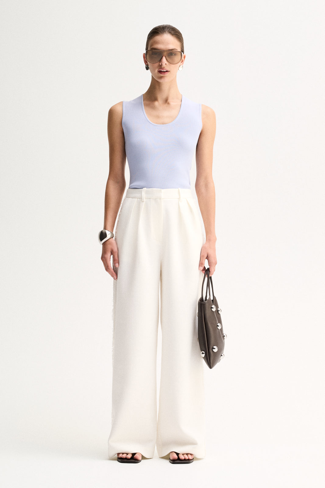 Hayes Knit Top Pale Blue