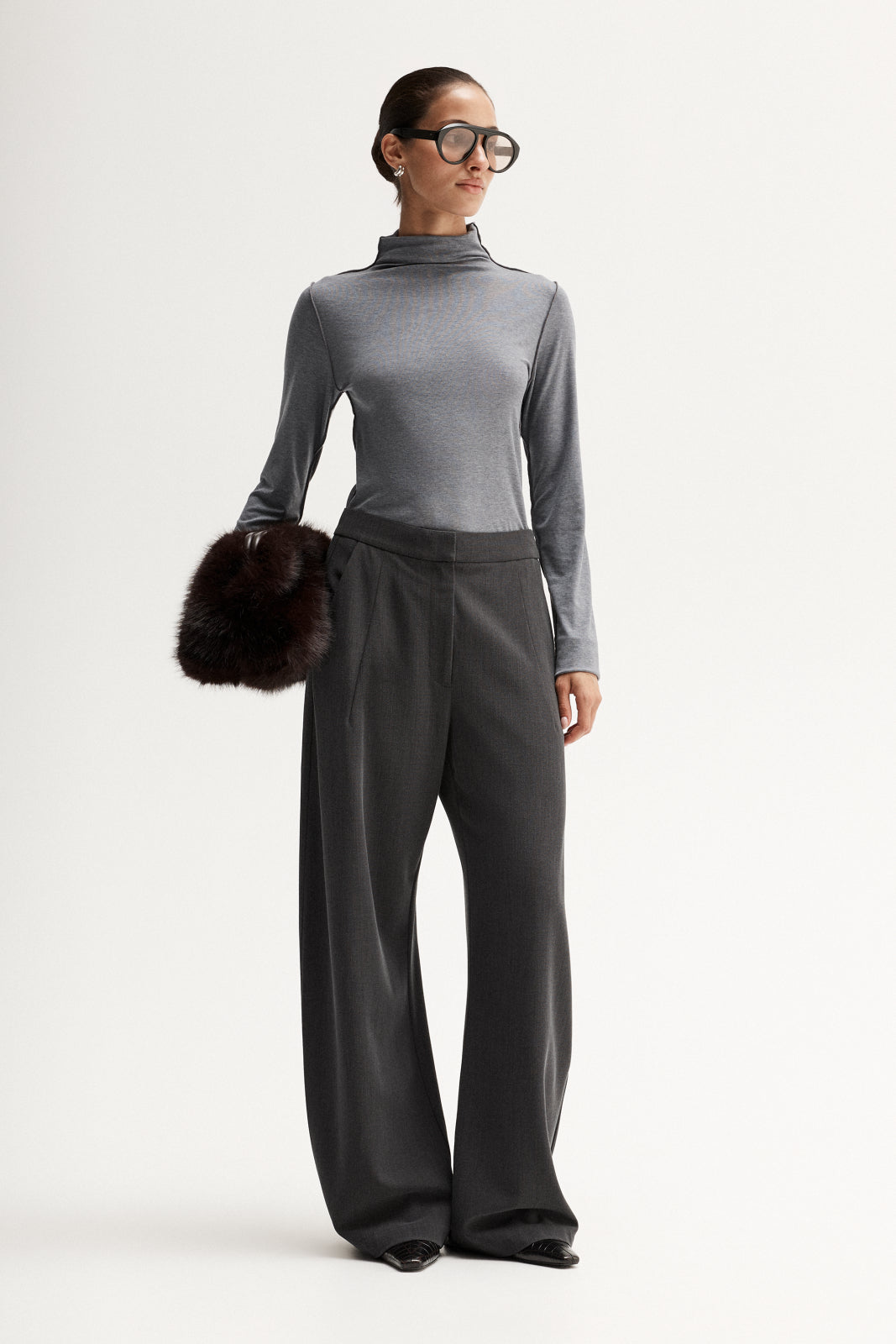 Darby Top Charcoal Marle