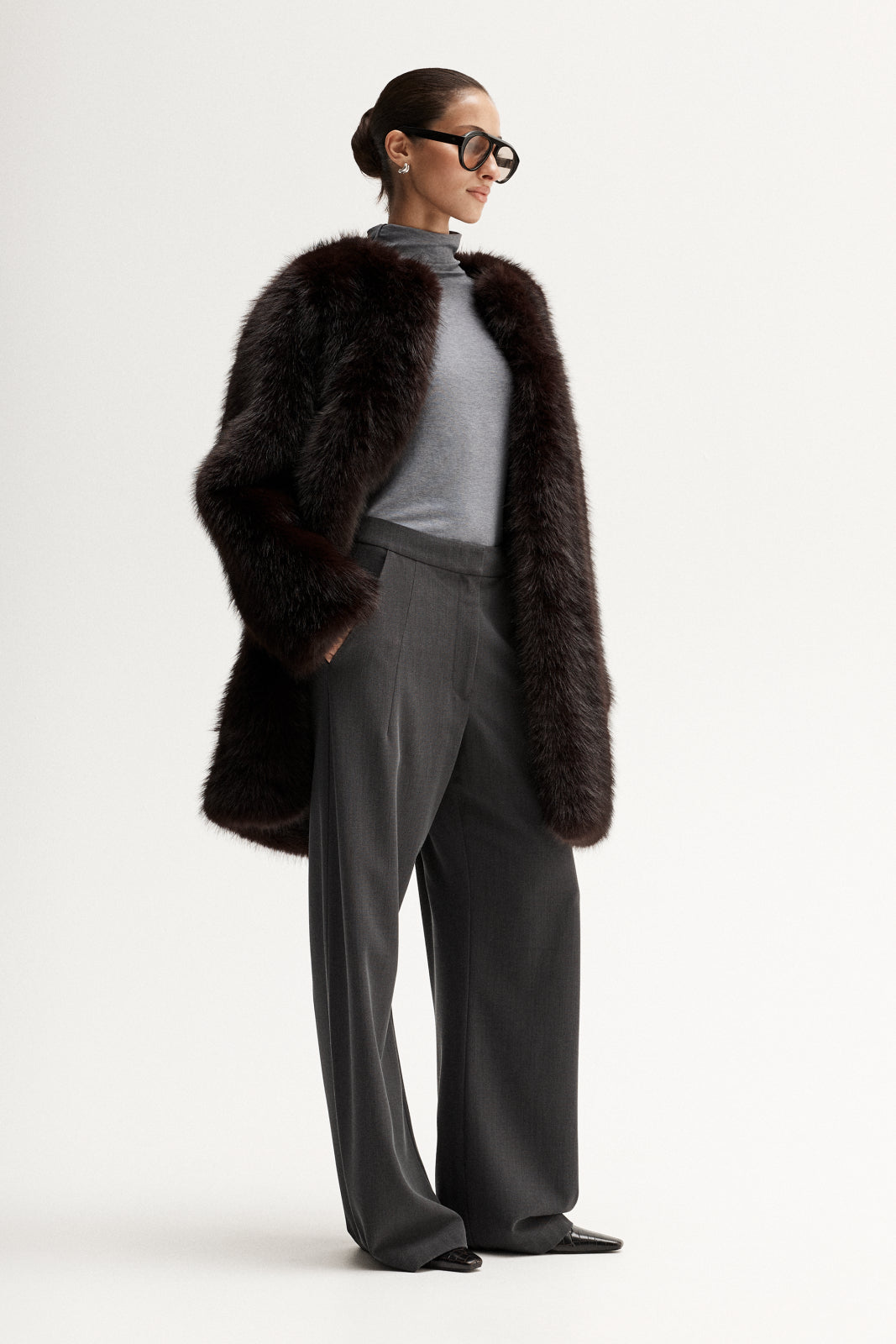 Darby Top Charcoal Marle