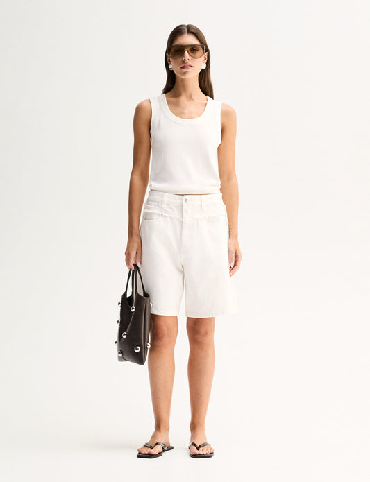 Silas Knit Top White