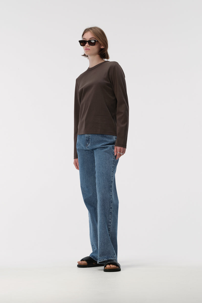 Zoe Long Sleeve Tee Chocolate