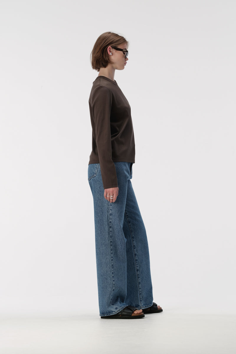 Zoe Long Sleeve Tee Chocolate