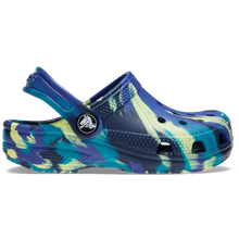 Load image into Gallery viewer, Kids' Classic Marbled Clog Navy / Turbo Teal