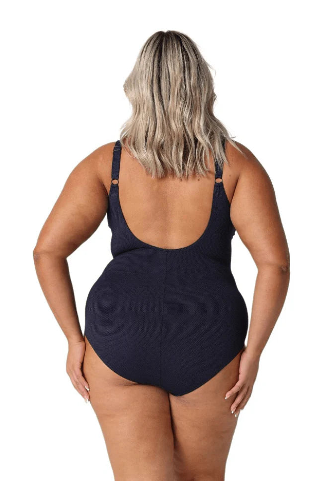Waist Tie Wrap One Piece Honey Comb