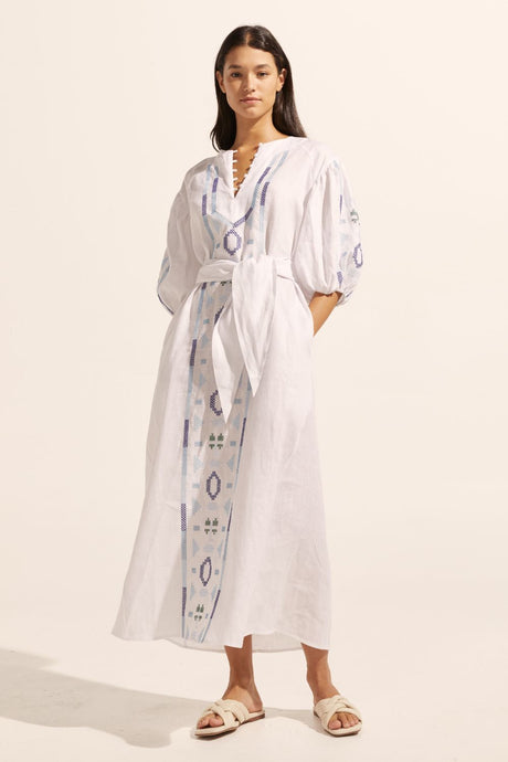 Limbo Dress Azure Embroid