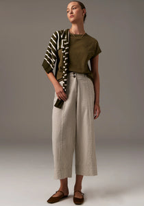 Liora Knit Khaki/Pebble Stripe