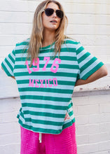 Load image into Gallery viewer, Mexico 1976 Stripe Retro Tee Green