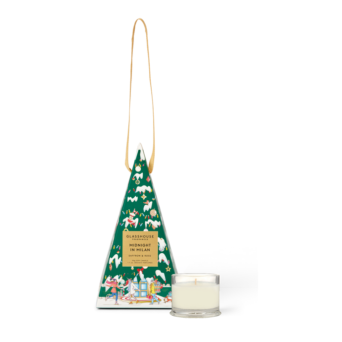 Glasshouse Christmas - Midnight in Milan - 30g Christmas Bauble Candle