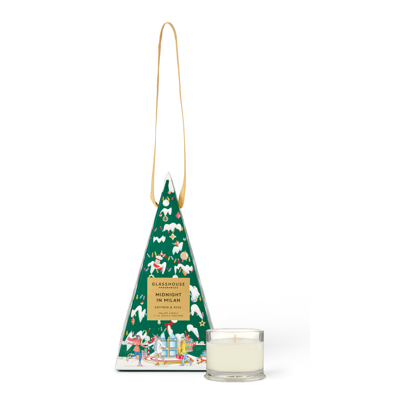 Glasshouse Christmas - Midnight in Milan - 30g Christmas Bauble Candle