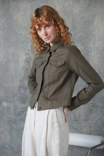Load image into Gallery viewer, Milly Linen Jacket Khaki