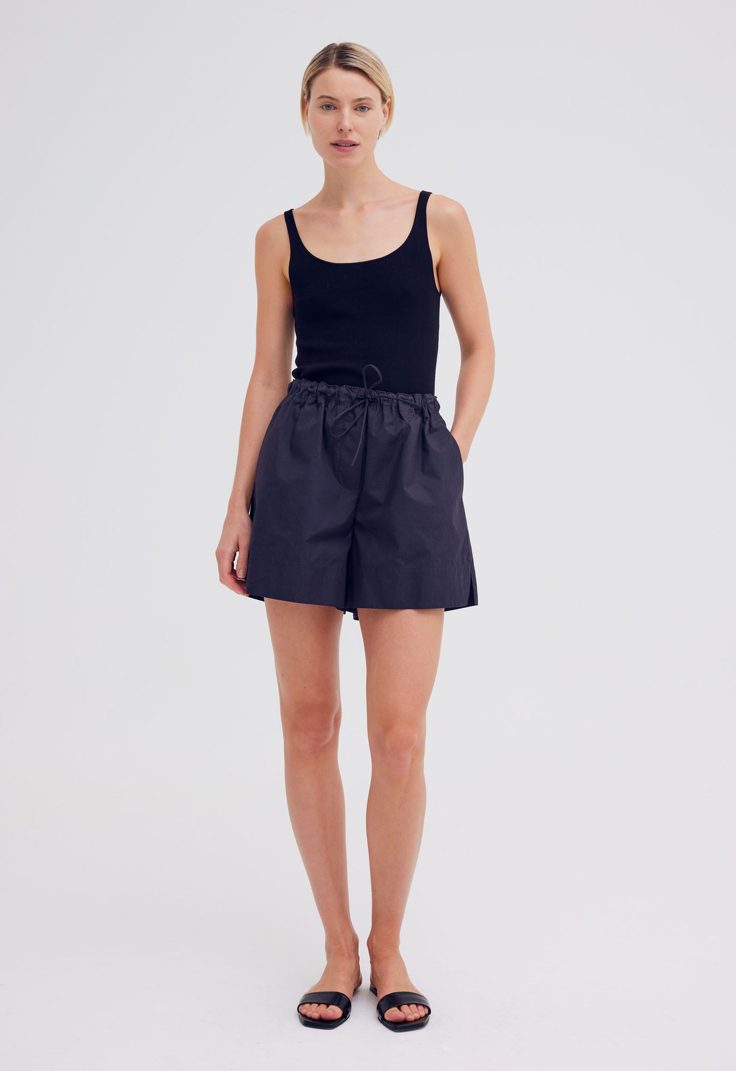 Mira Short in Darkest Navy