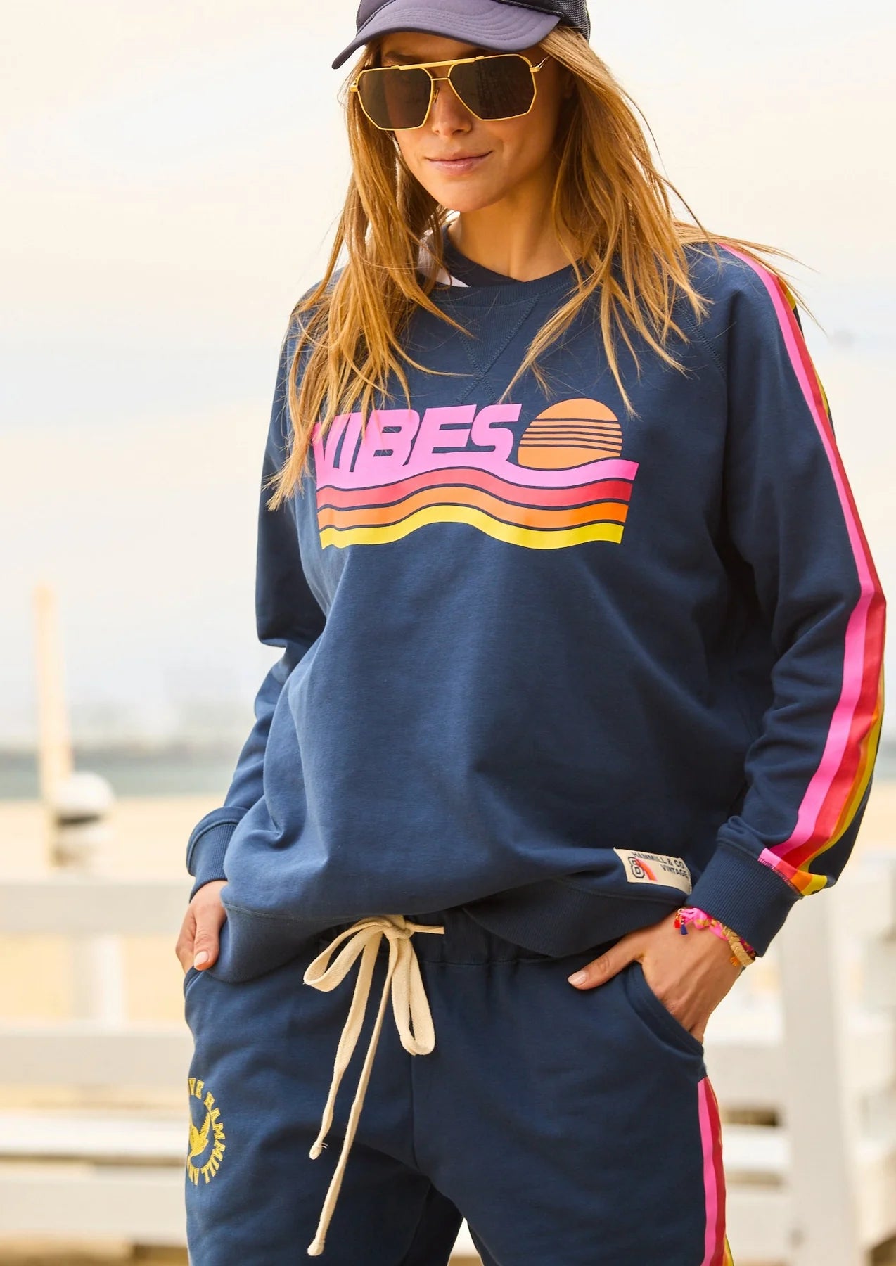 Retro Vibes Sweat Navy