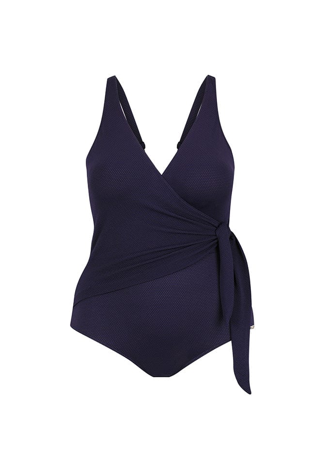 Waist Tie Wrap One Piece Honey Comb