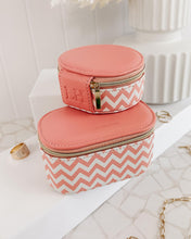 Load image into Gallery viewer, Olive Sisco Chevron Jewellery Box Pack Peach