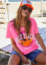 Load image into Gallery viewer, Vintage Beach Tee Hot Pink