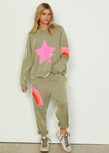 Load image into Gallery viewer, Vintage Wash Khaki With Pink Star