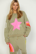 Load image into Gallery viewer, Vintage Wash Khaki With Pink Star
