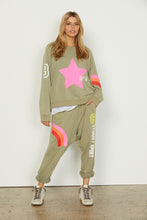 Load image into Gallery viewer, Vintage Wash Khaki With Pink Star