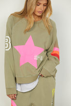 Load image into Gallery viewer, Vintage Wash Khaki With Pink Star