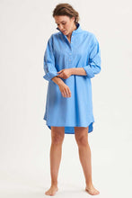 Load image into Gallery viewer, The Popover Shirtdress - Banker Blue