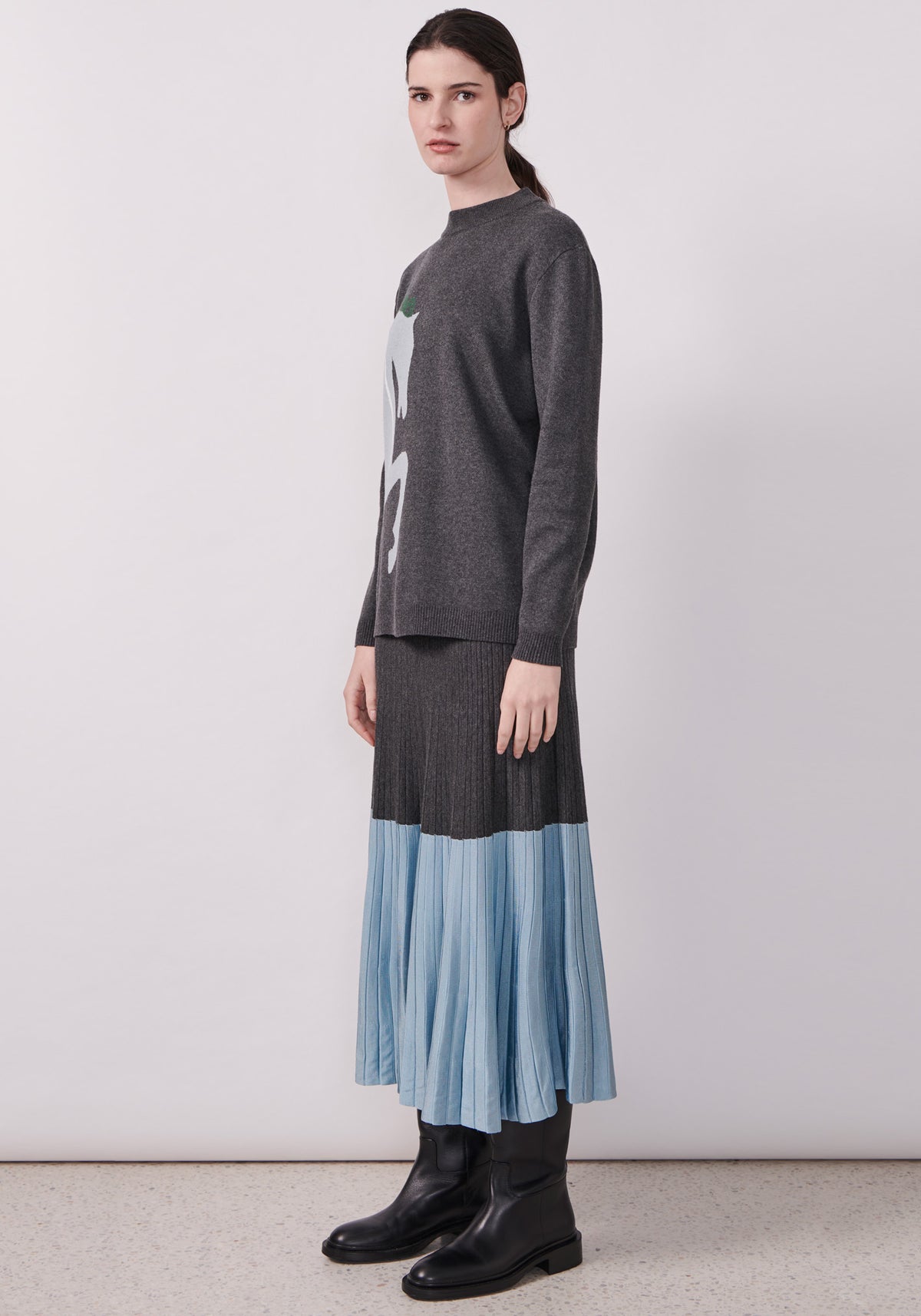 Pony Intarsia Knit