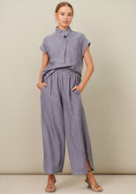 Load image into Gallery viewer, Cupro Curved Split Pant Blue