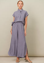 Load image into Gallery viewer, Cupro Curved Split Pant Blue