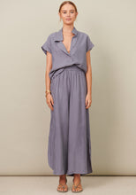 Load image into Gallery viewer, Cupro Curved Split Pant Blue